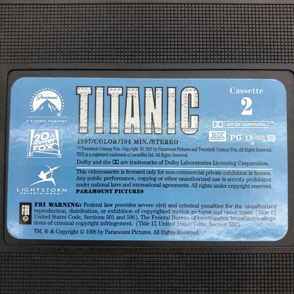 1997/1998 VINTAGE Titanic Movie VHS Cassette Box Set Leonardo DiCaprio - Picture 11 of 11